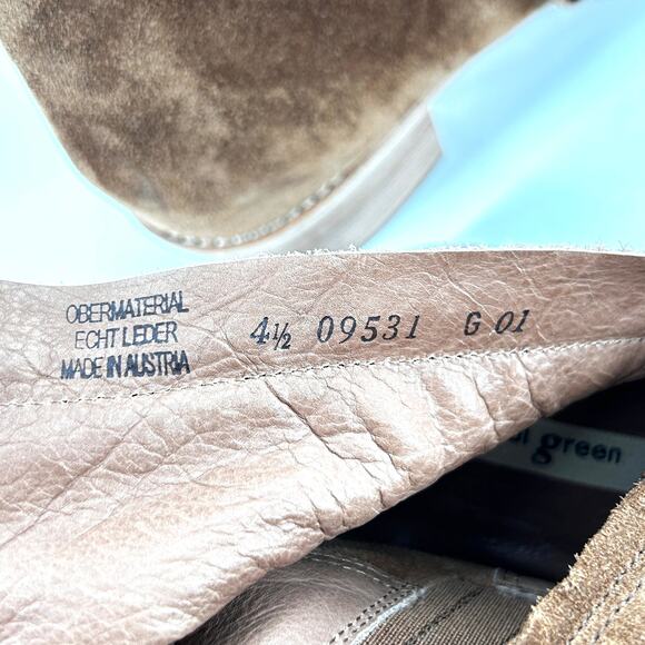 Paul Green Women Sante Western Cowboy Italian Brown Suede Boots size 7 - Picture 8 of 9